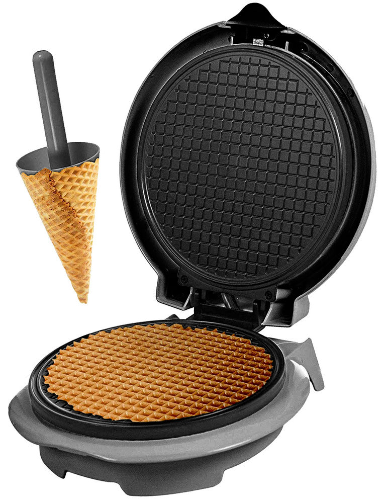 Waffle cone with black sesame, MINI, coated, Ø 25 x 65 mm h, 140 h, carton